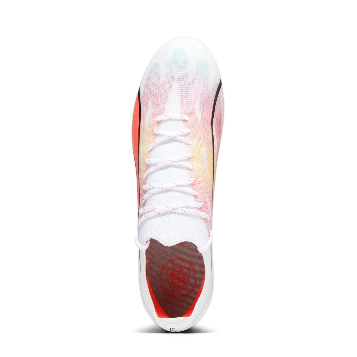 Puma Men's Ultra Ultimate Soccer Cleats FG/AG-White-Black-Fire Orchid