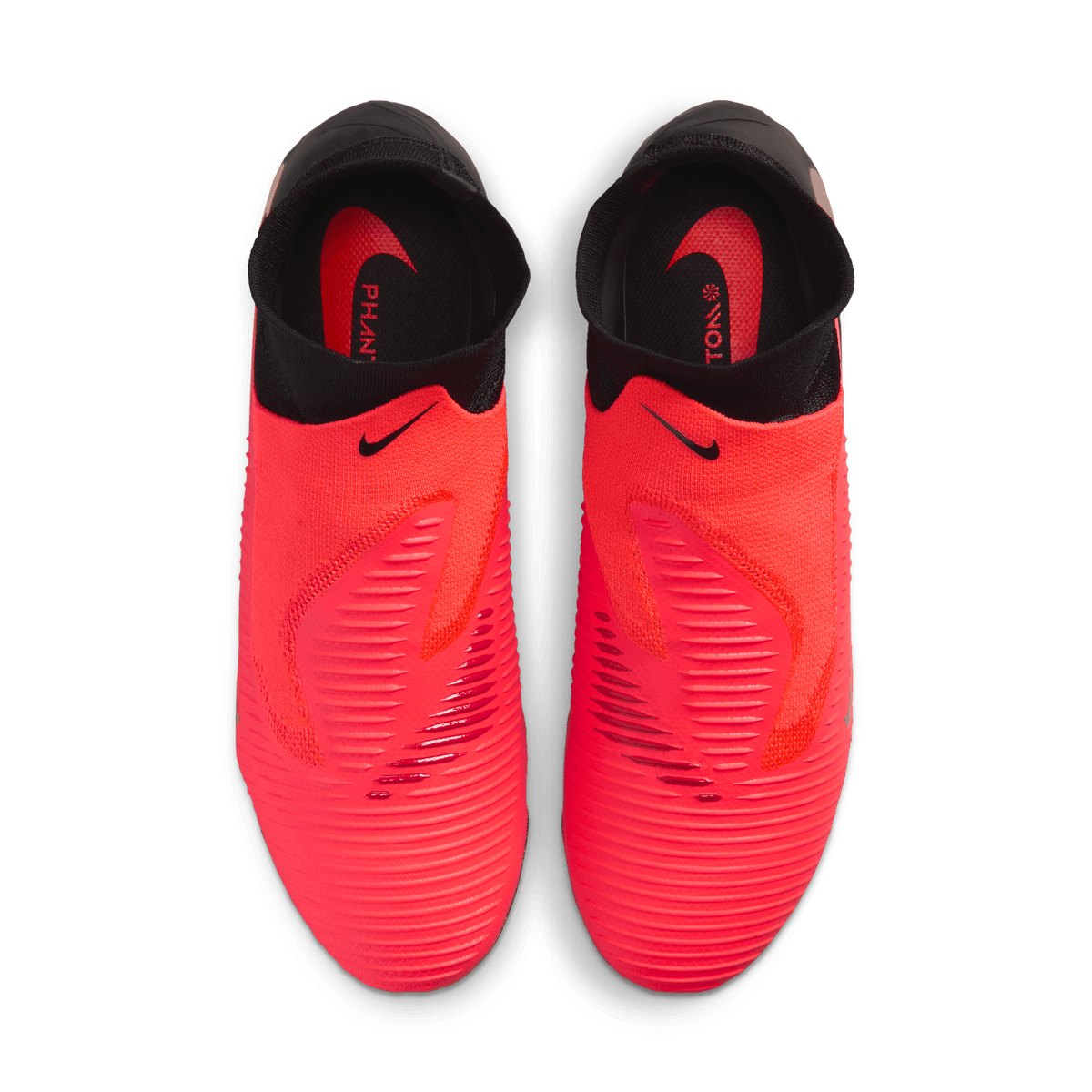 Nike Phantom 6 High Pro Firm-Ground Soccer Cleats-BRIGHT CRIMSON/BLUR-BLACK